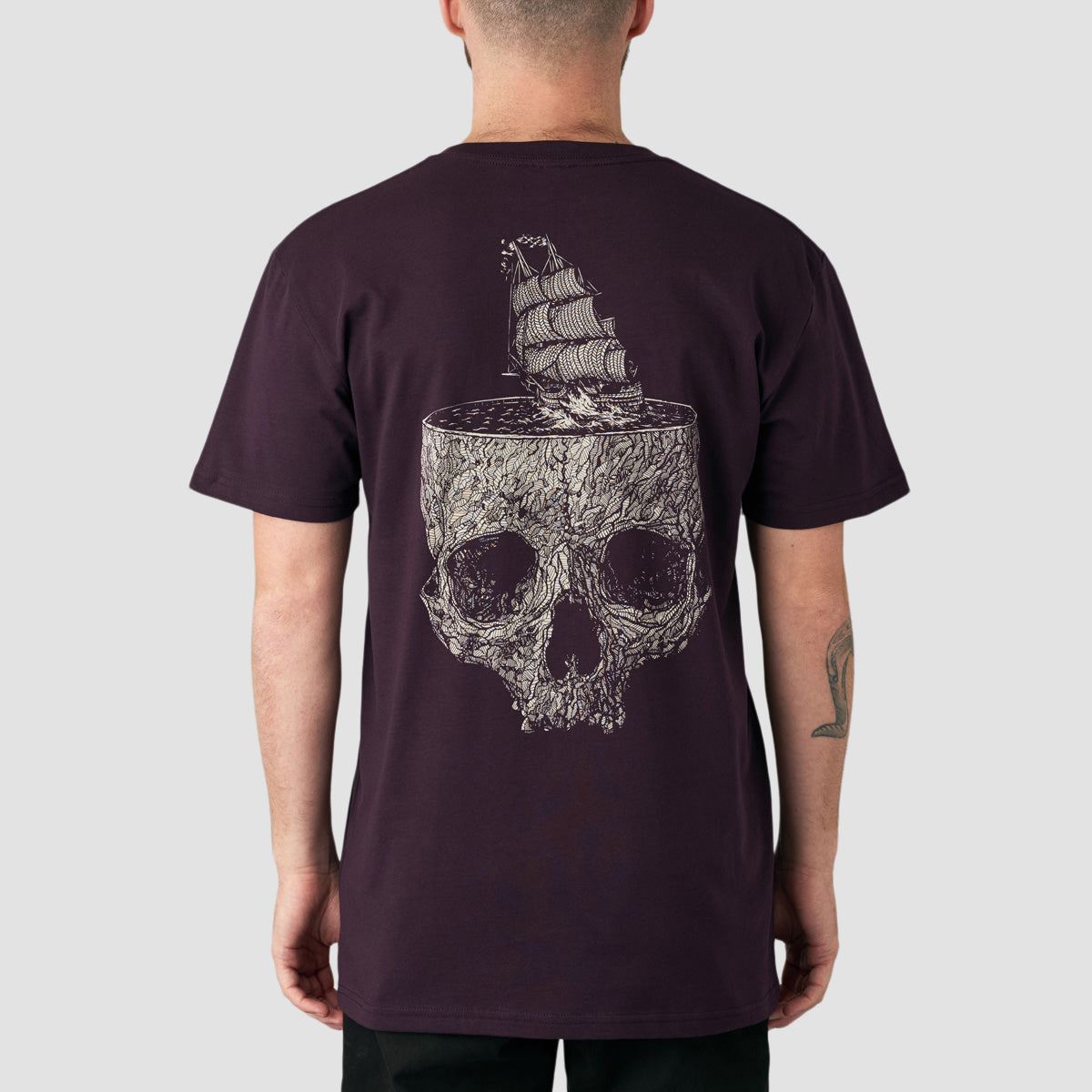 Heathen Stormy Seas T-Shirt Plum