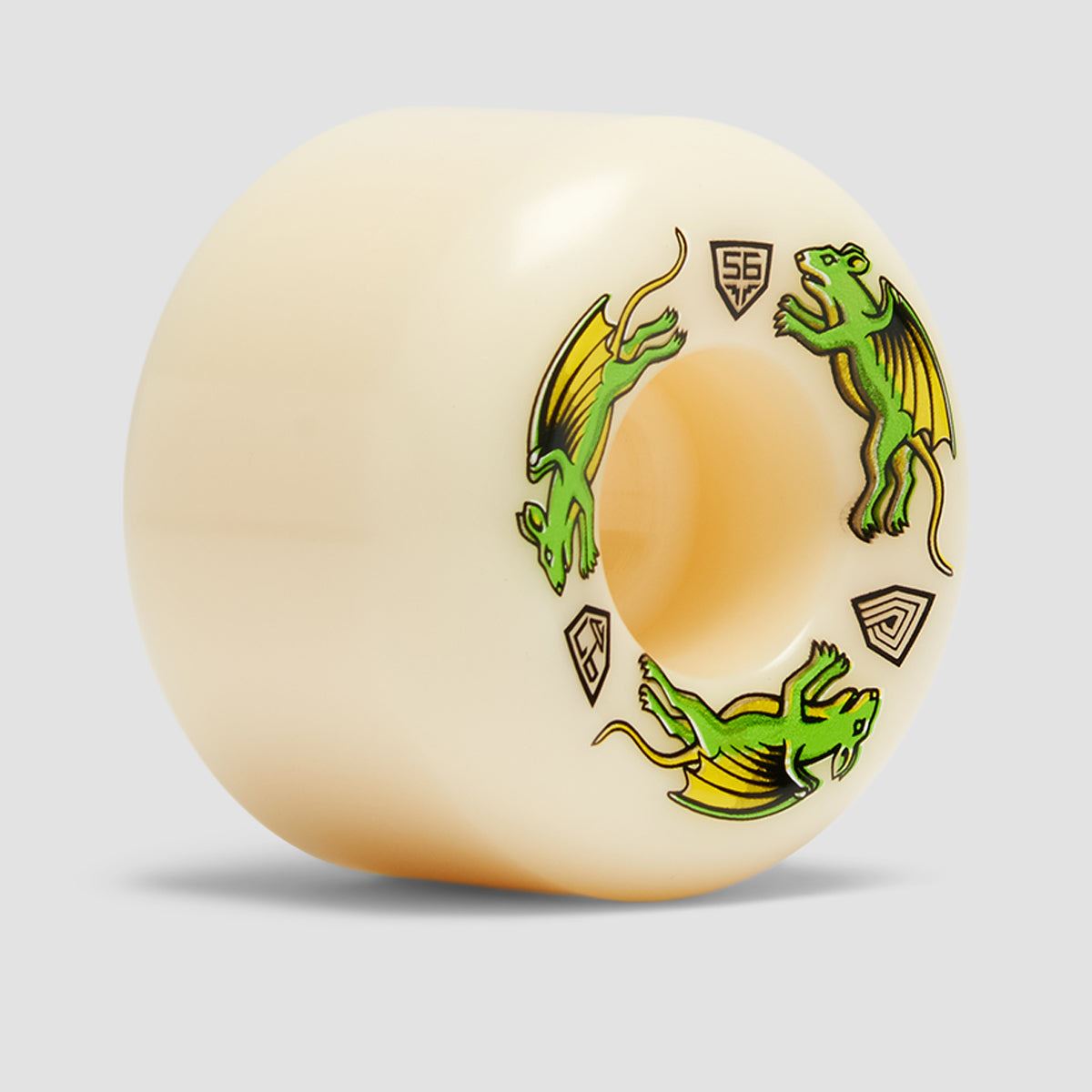 Powell Peralta Dragon Formula Nano Rats 97A A2 Skateboard Wheels White 56x 39mm