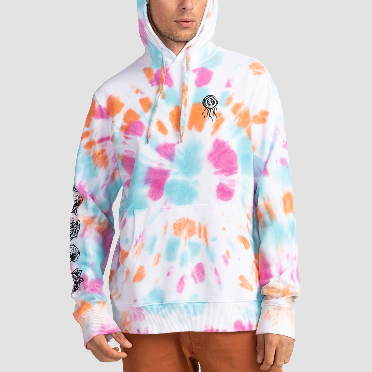 Element X Timber Bloom Pullover Hoodie Festivalfuchsia