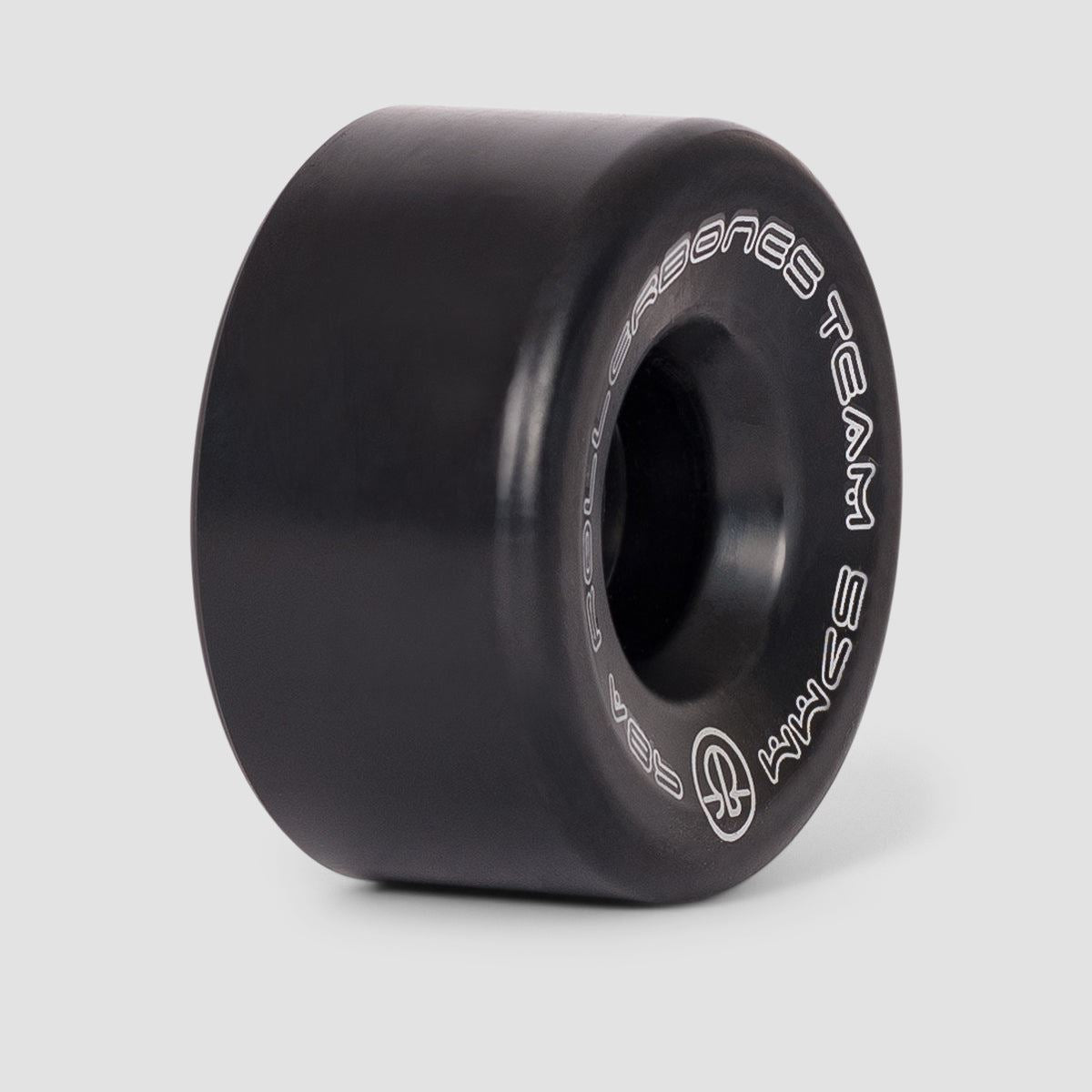 Rollerbones Team Logo 98a Quad Wheels x8 Black 57mm