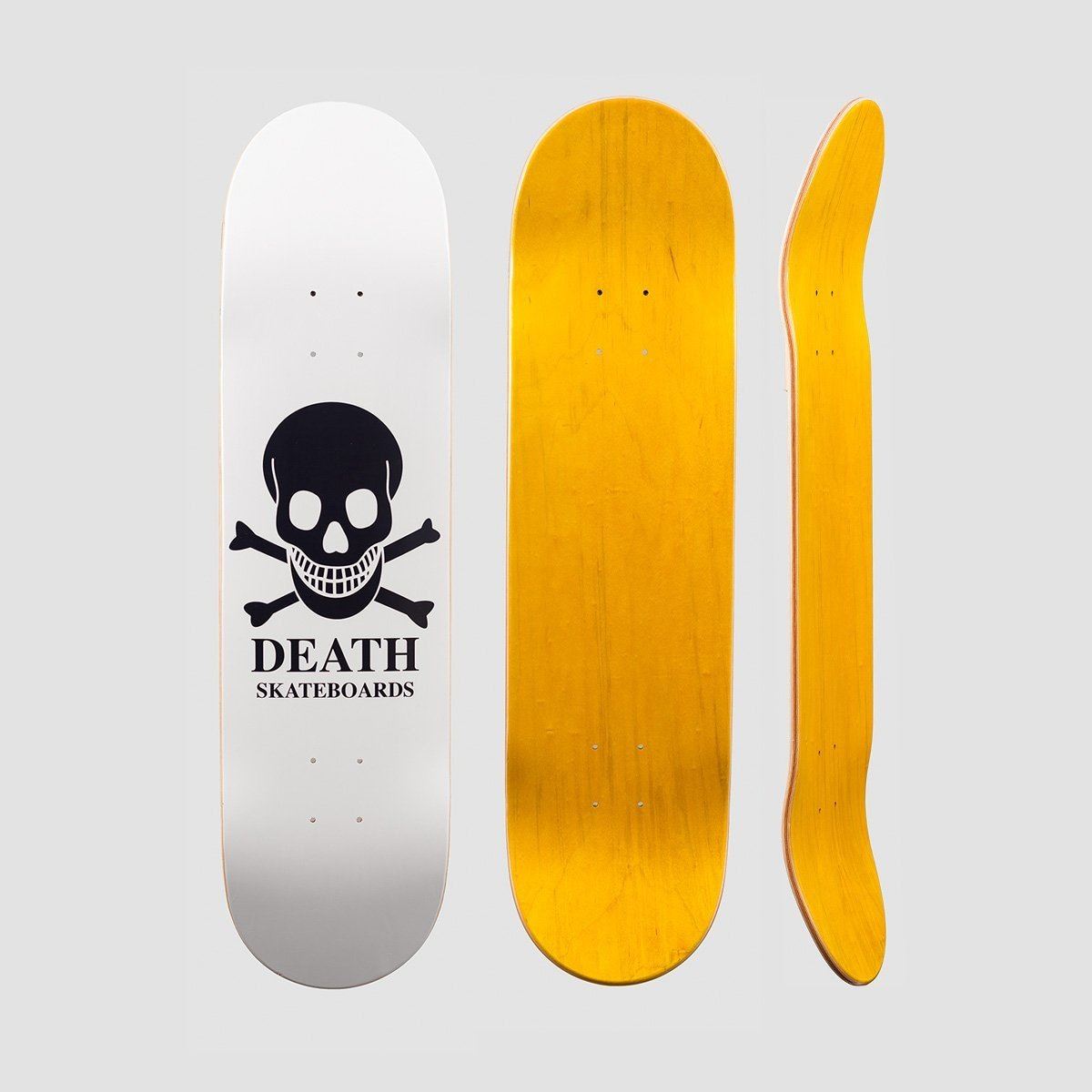 Death OG Skull Skateboard Deck White - 8"
