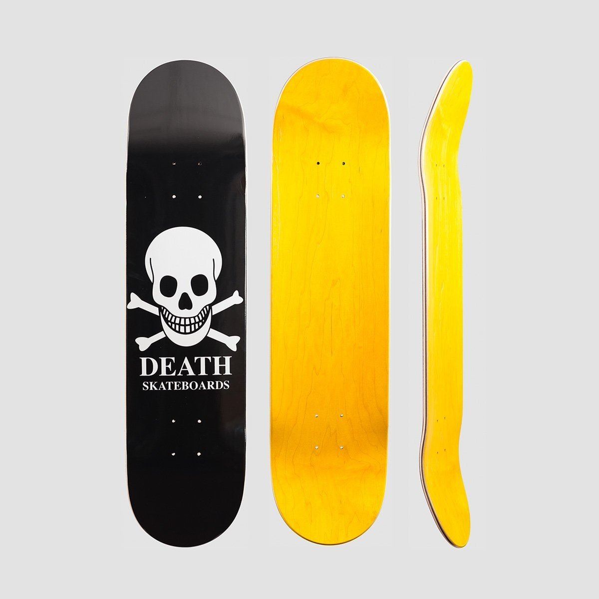 Death OG Skull Skateboard Deck Black - 7.75"