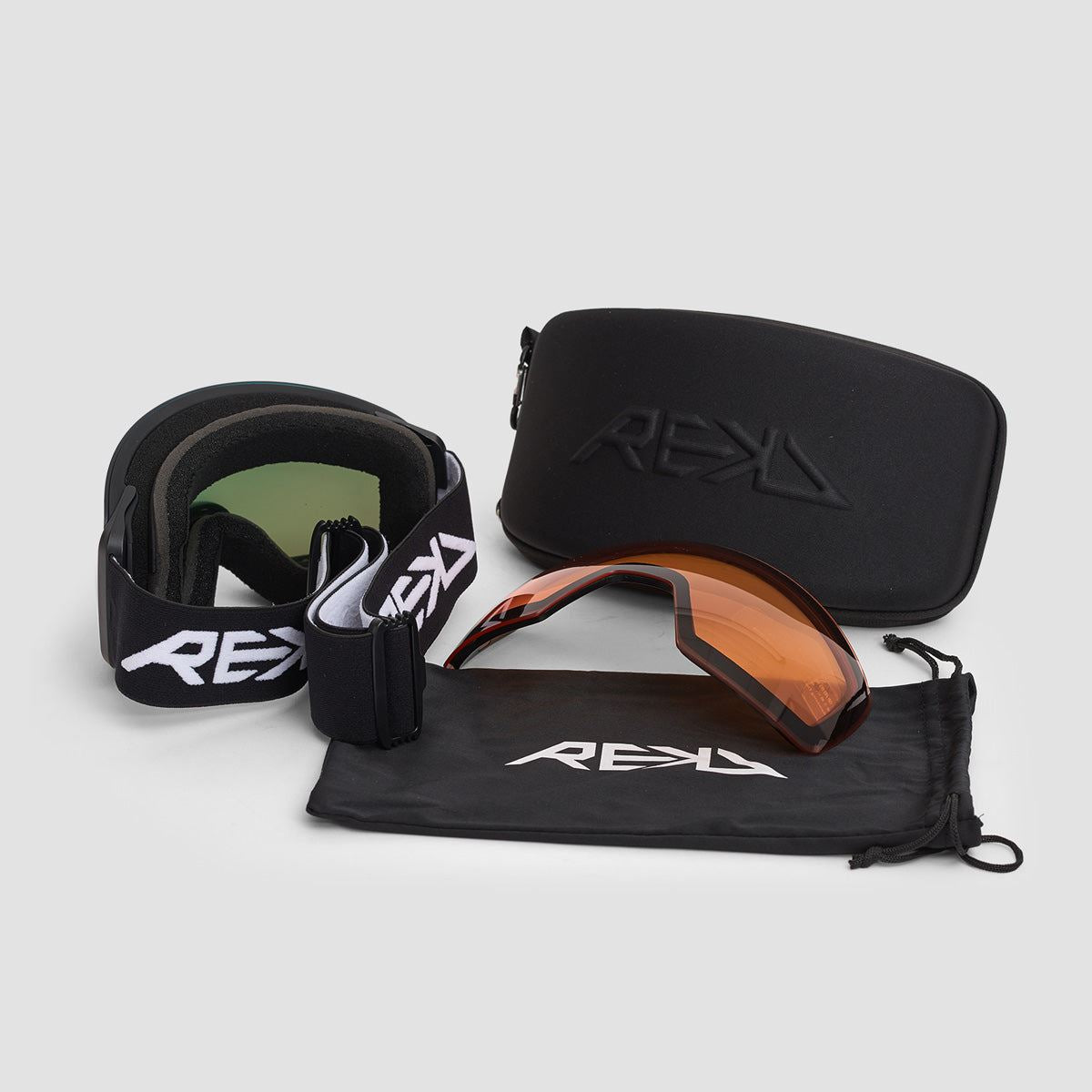 REKD Ascent MagSphere Snow Goggle Kit Black/Torch