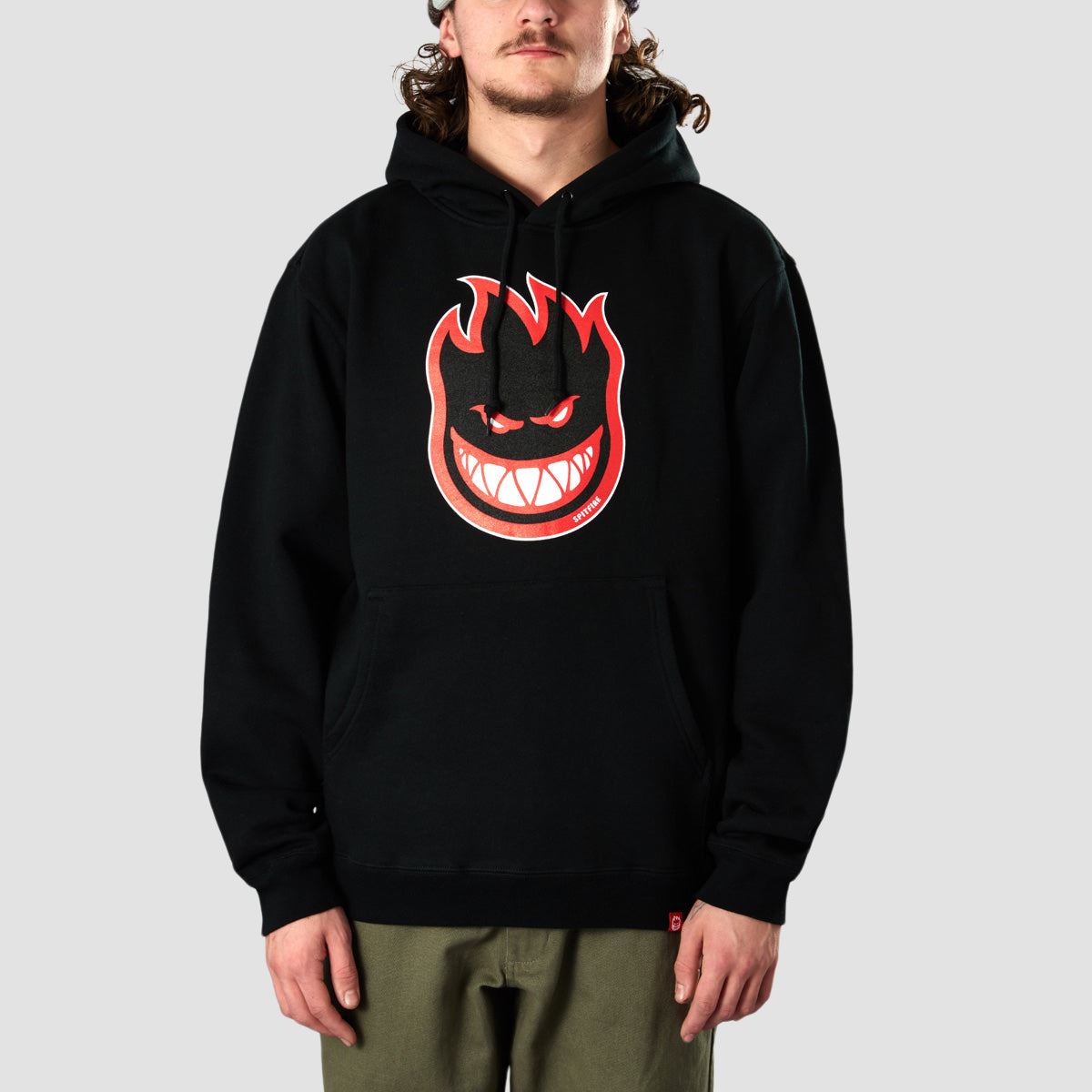 Spitfire Bighead Fill Pullover Hoodie Black/Black/Red