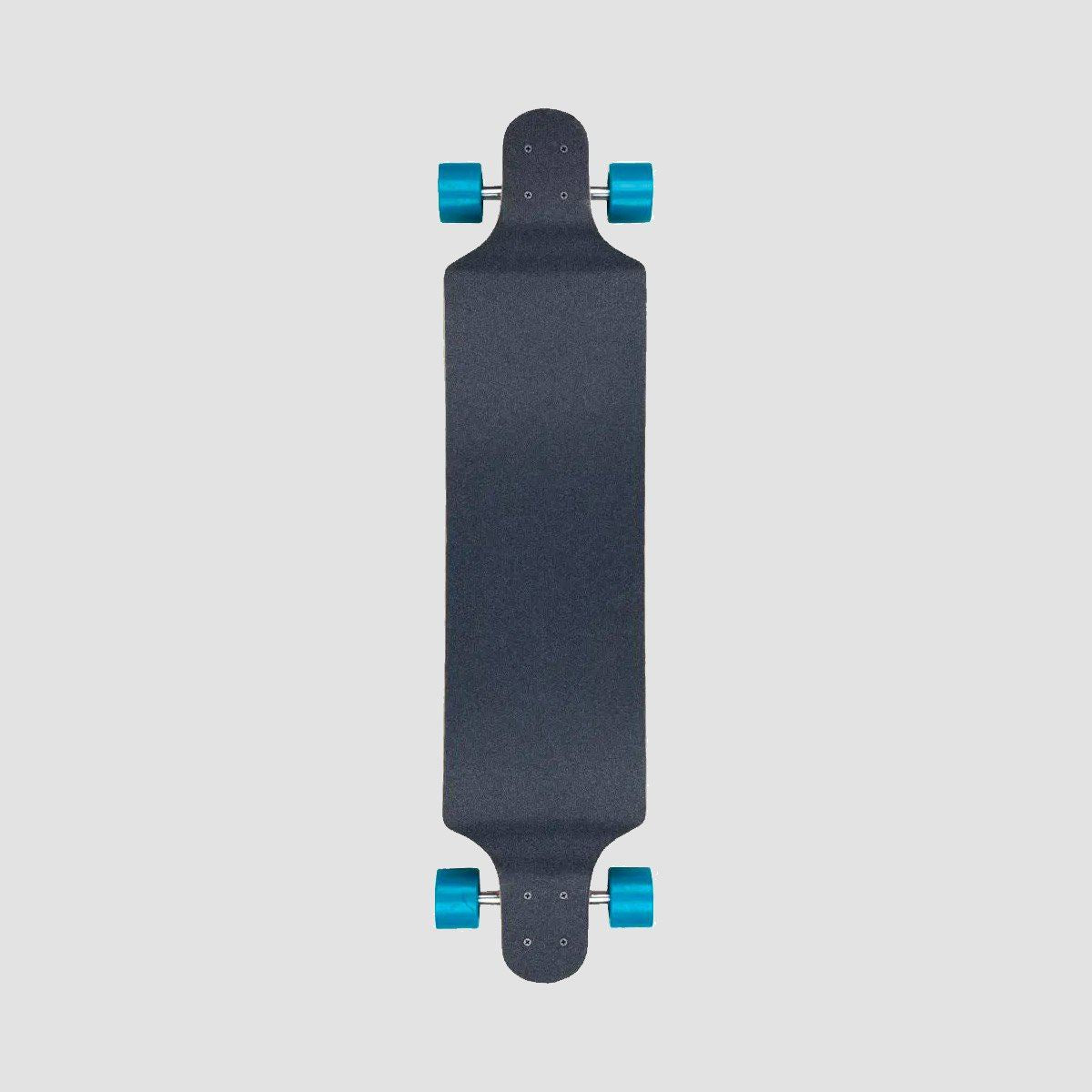 D Street Hawaiian Drop Down Longboard Skateboard Blue/Red - 38"