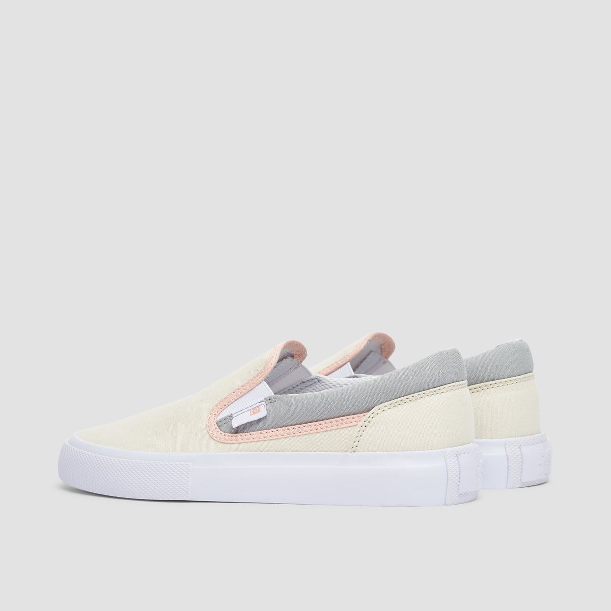 DC Manual Slip-On TXSE Shoes - Grey/Pink - Womens