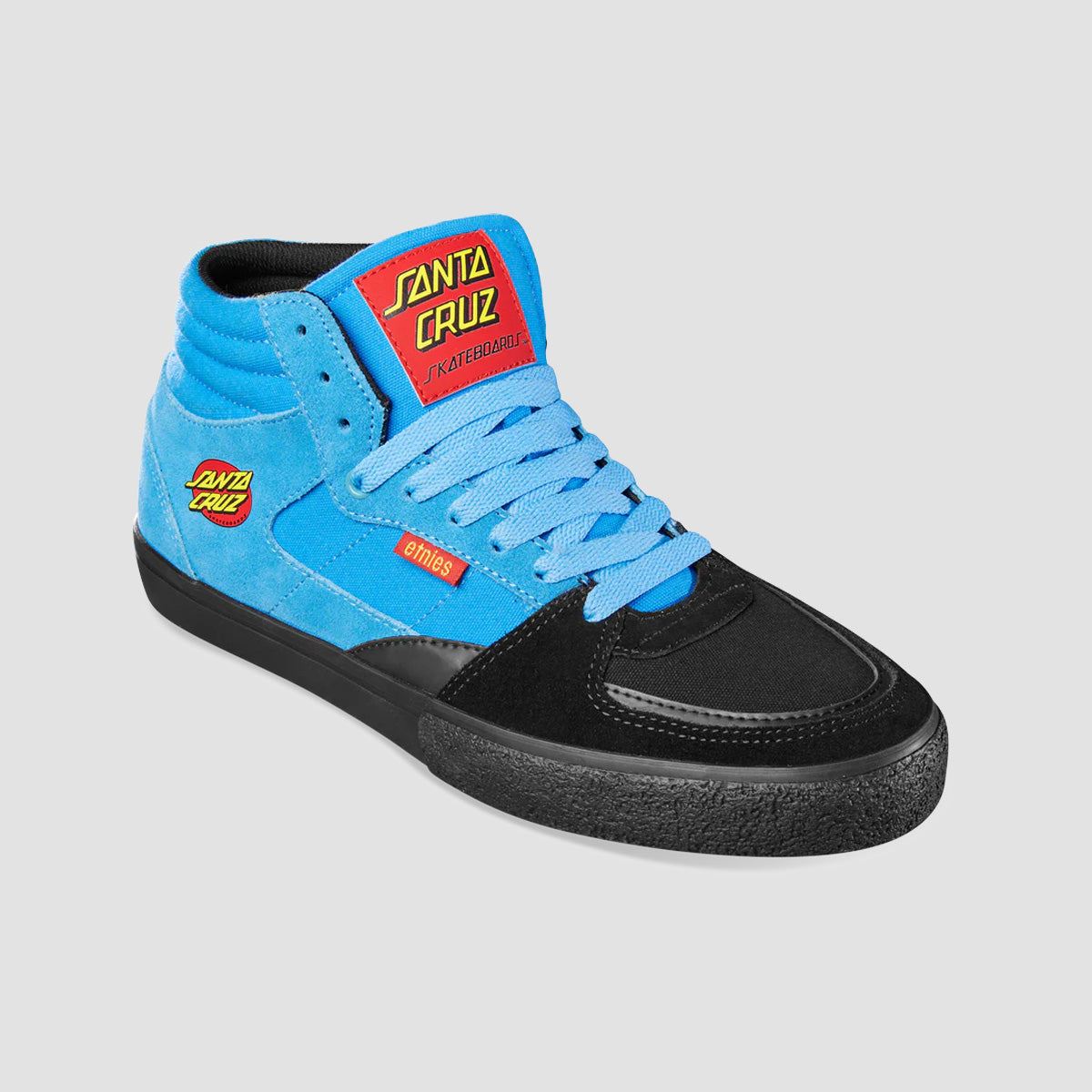 Etnies Screw Vulc X Santa Cruz Mid Top Shoes - Black/Blue/Black
