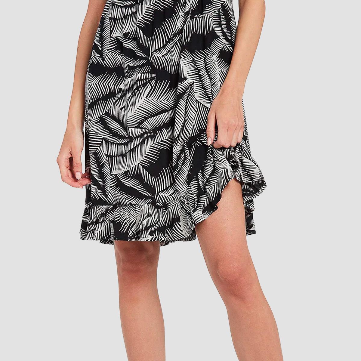 Volcom Stay Palm Dress Black White - Womens