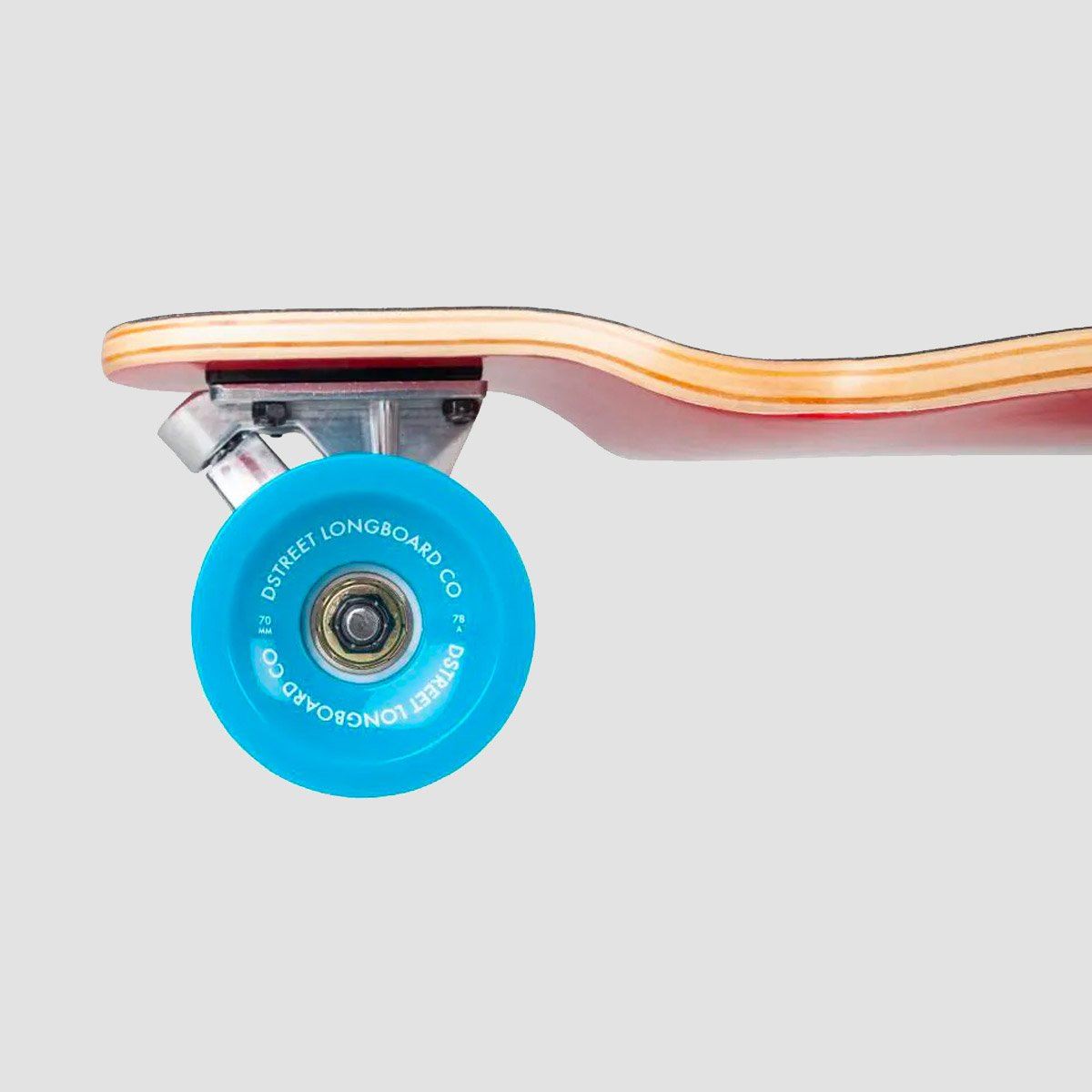 D Street Hawaiian Drop Down Longboard Skateboard Blue/Red - 38"