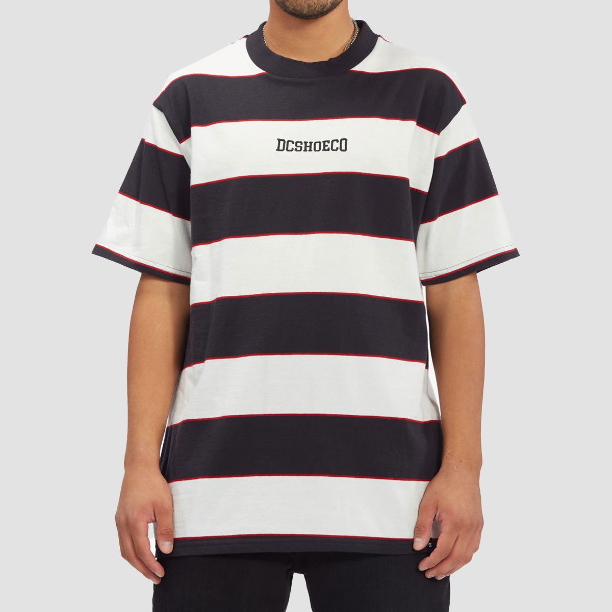 DC Knox Stripe T-Shirt Black Big Stripe