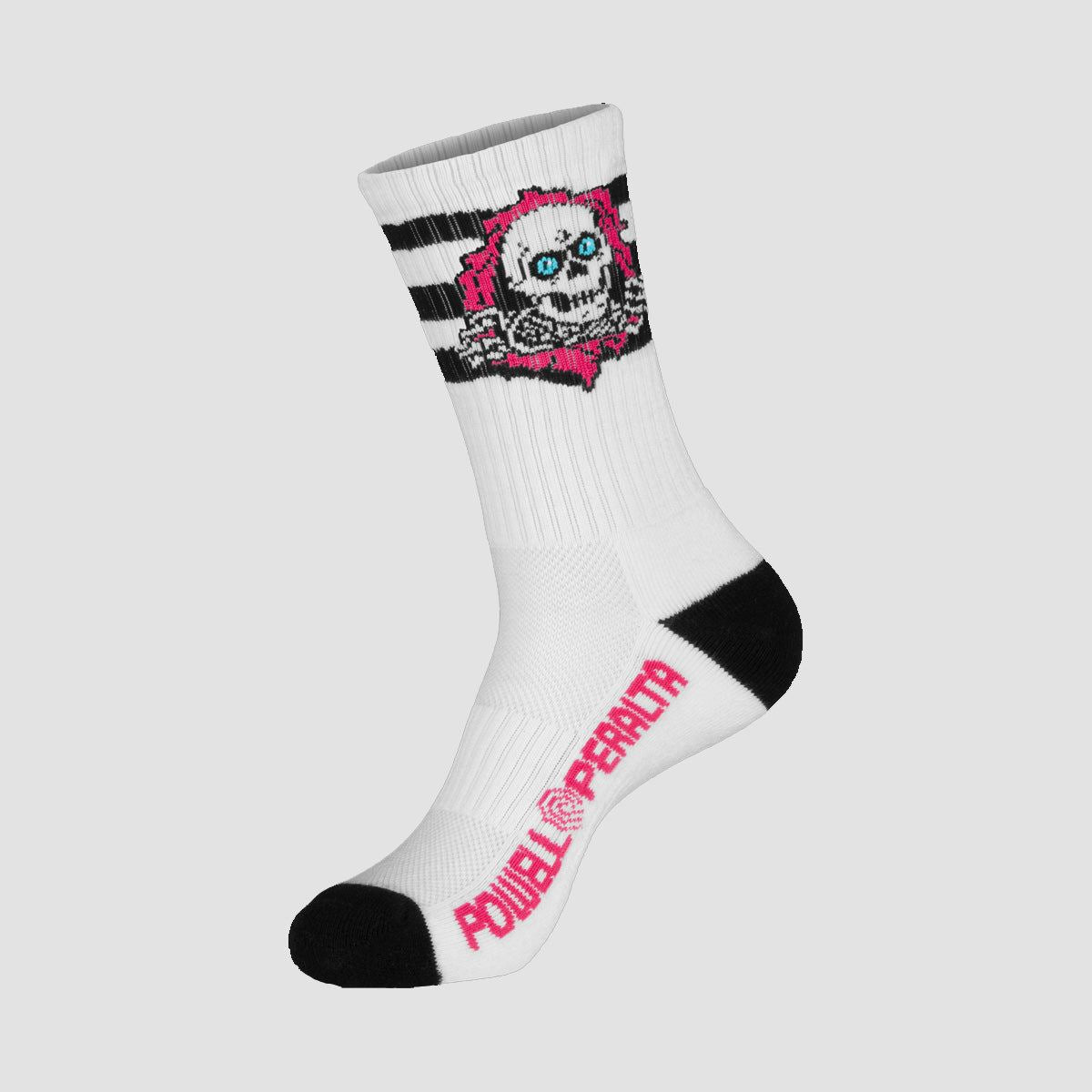 Powell Peralta Ripper Cotton Socks Stripes Pink/Black/White
