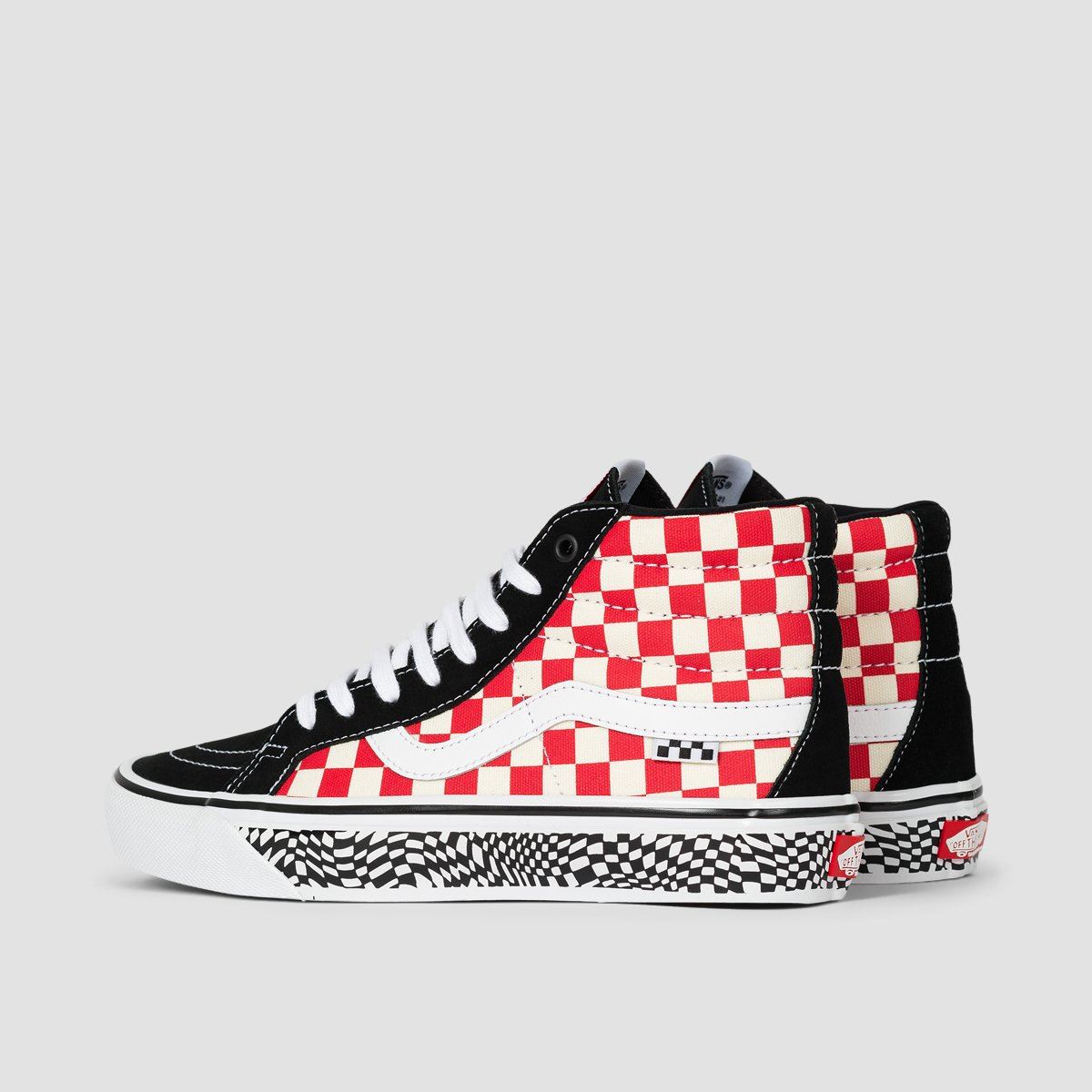 Vans Skate Sk8-Hi Reissue Shoes - Grosso '84 Black/Red Check