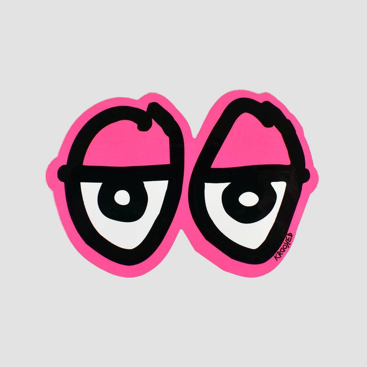 Krooked Eyes Diecut Sticker Pink 280x190mm