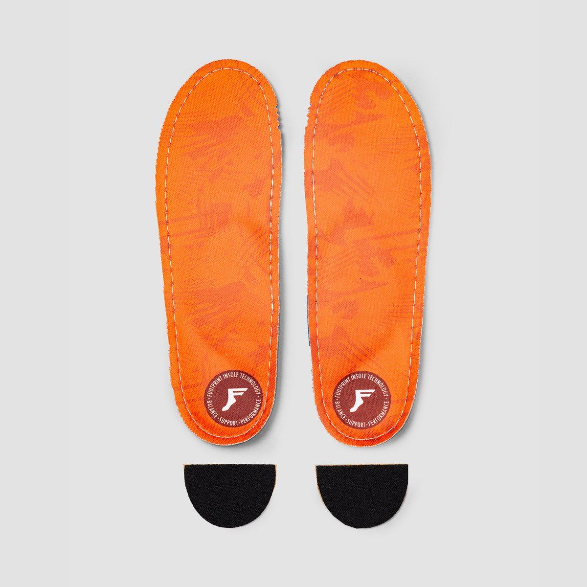 Footprint Kingfoam Orthotic Insoles Orange Camo