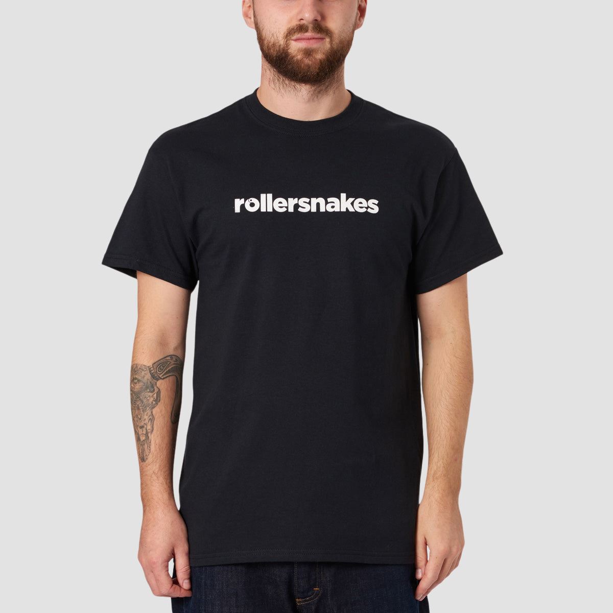 Rollersnakes WordMark T-Shirt Black