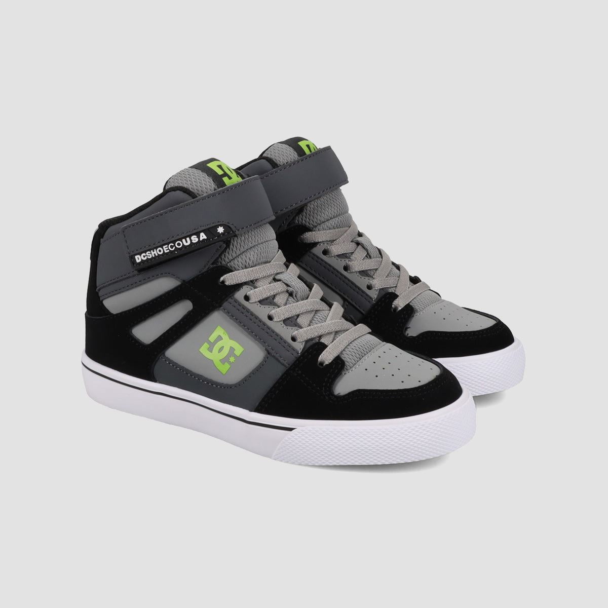 DC Pure High-Top EV Shoes - Black/Grey/Grey - Kids