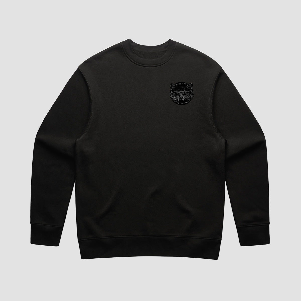 Heathen Crow Killer Crew Sweat Black