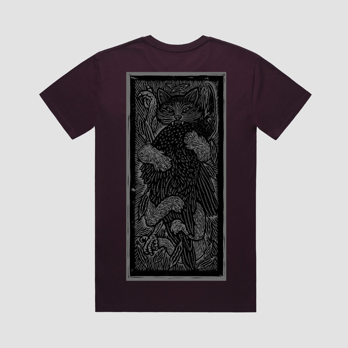 Heathen Crow Killer T-Shirt Plum