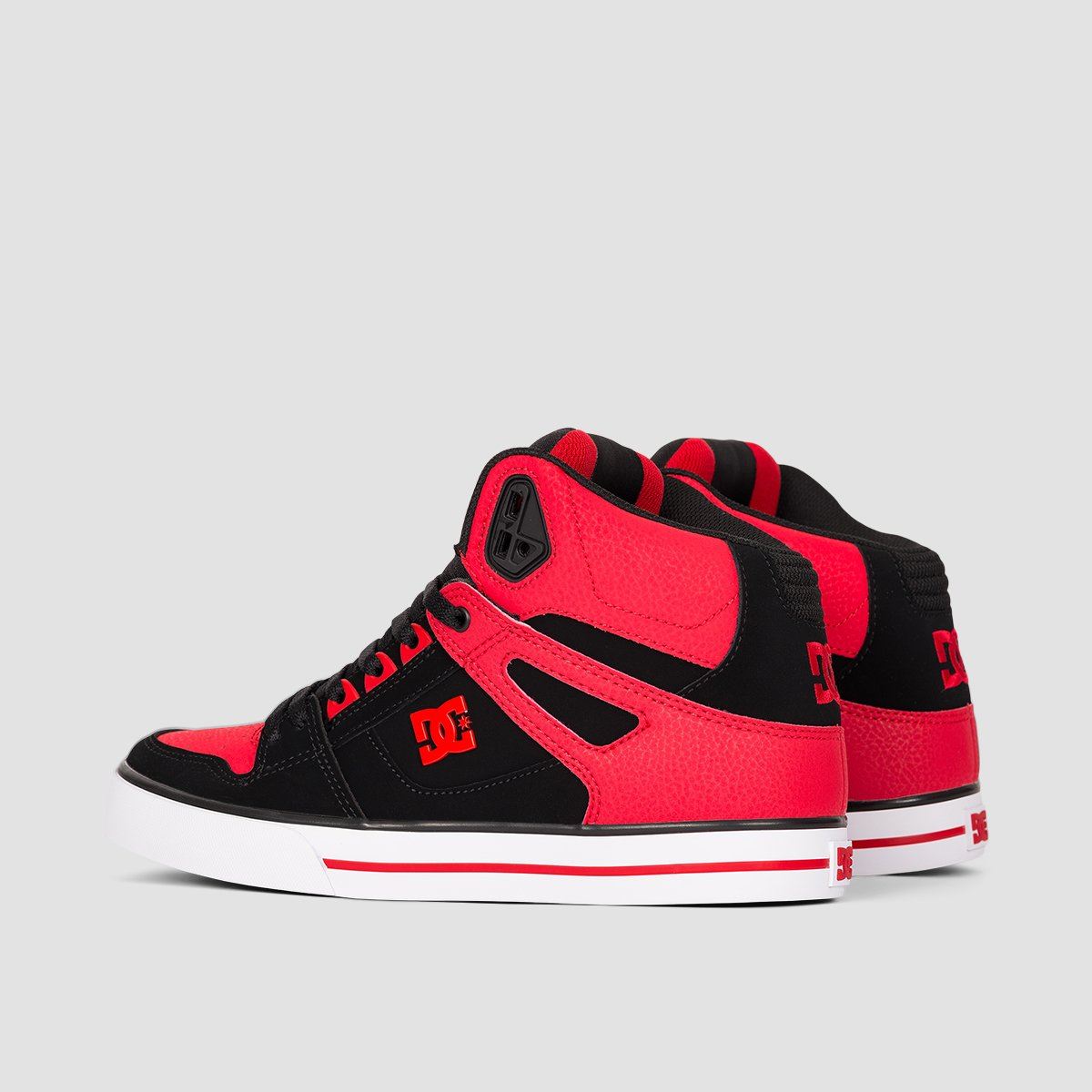 DC Pure WC High Top Shoes - Fiery Red/White/Blac