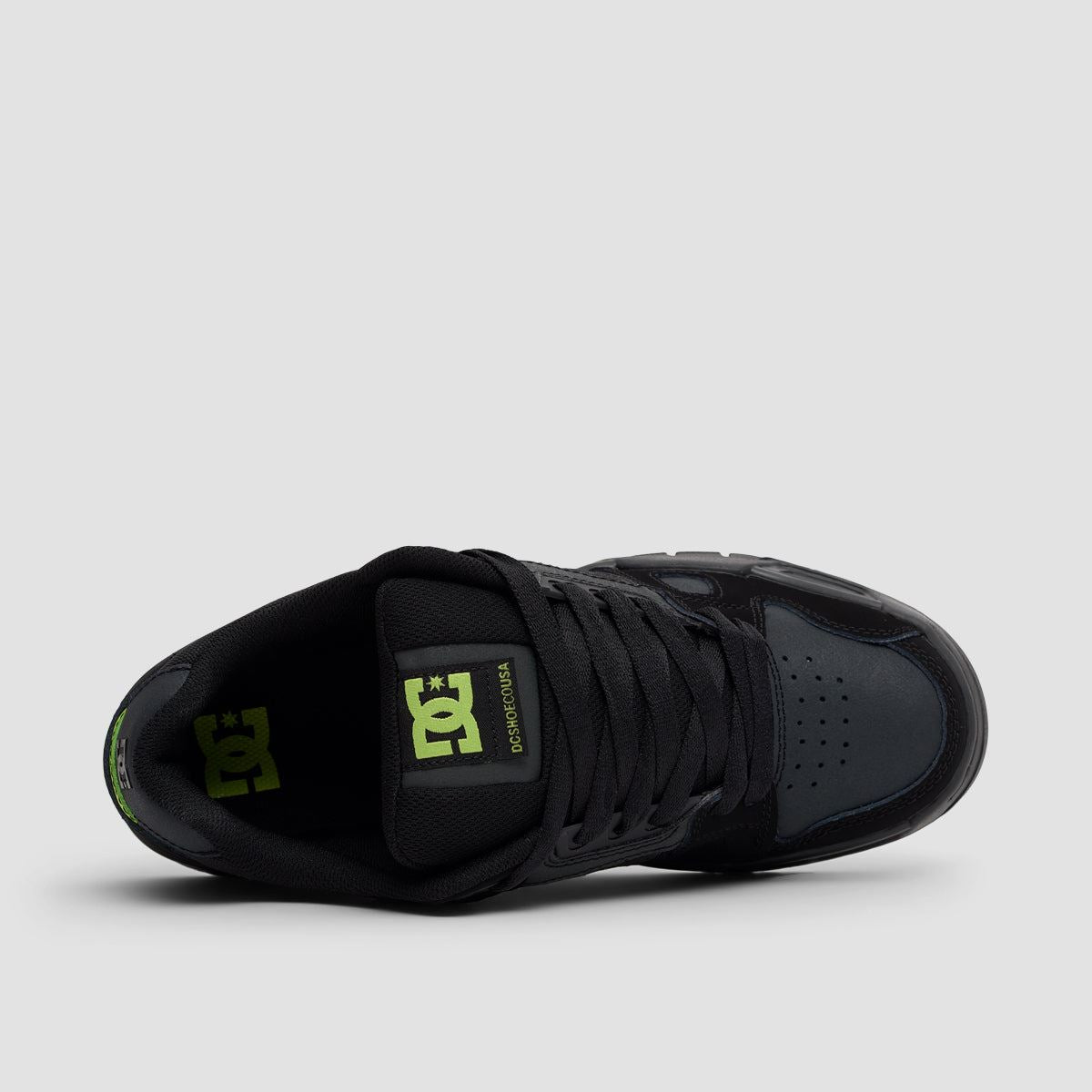 DC Stag Shoes - Black/Lime Green