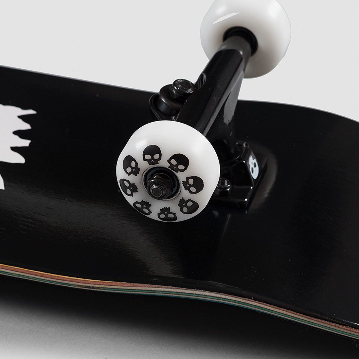 Zero Single Skull Skateboard Black/White - 8"