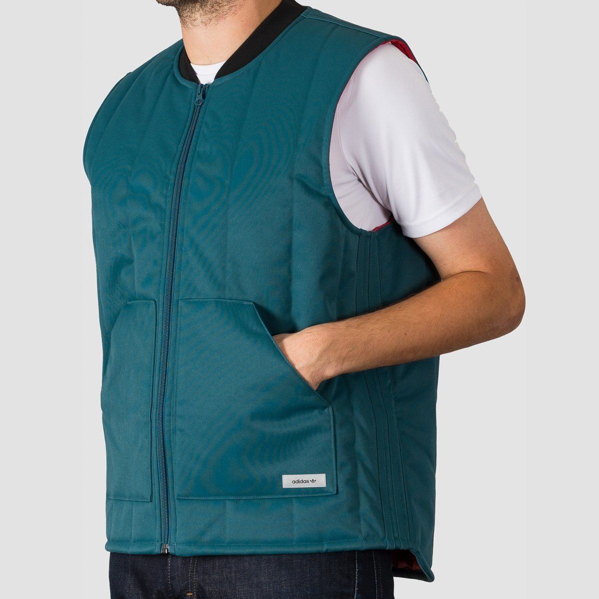 adidas Workwear Vest Jacket Viridian/Power Red/Noble Indigo S18
