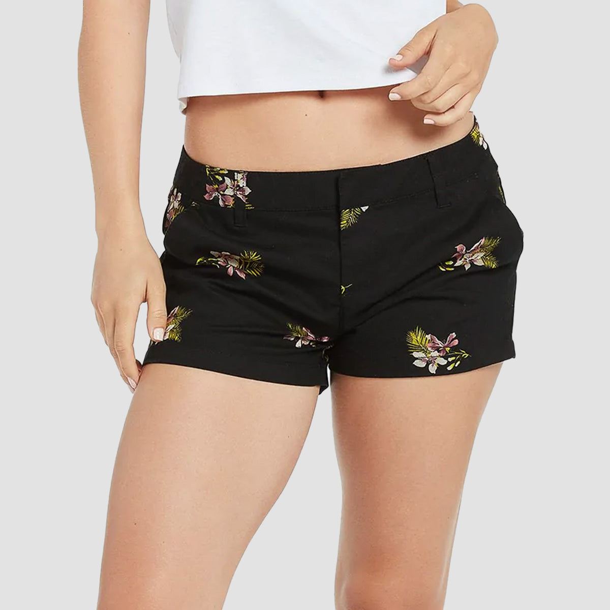 Volcom Frochickie Shorts Black Combo - Womens