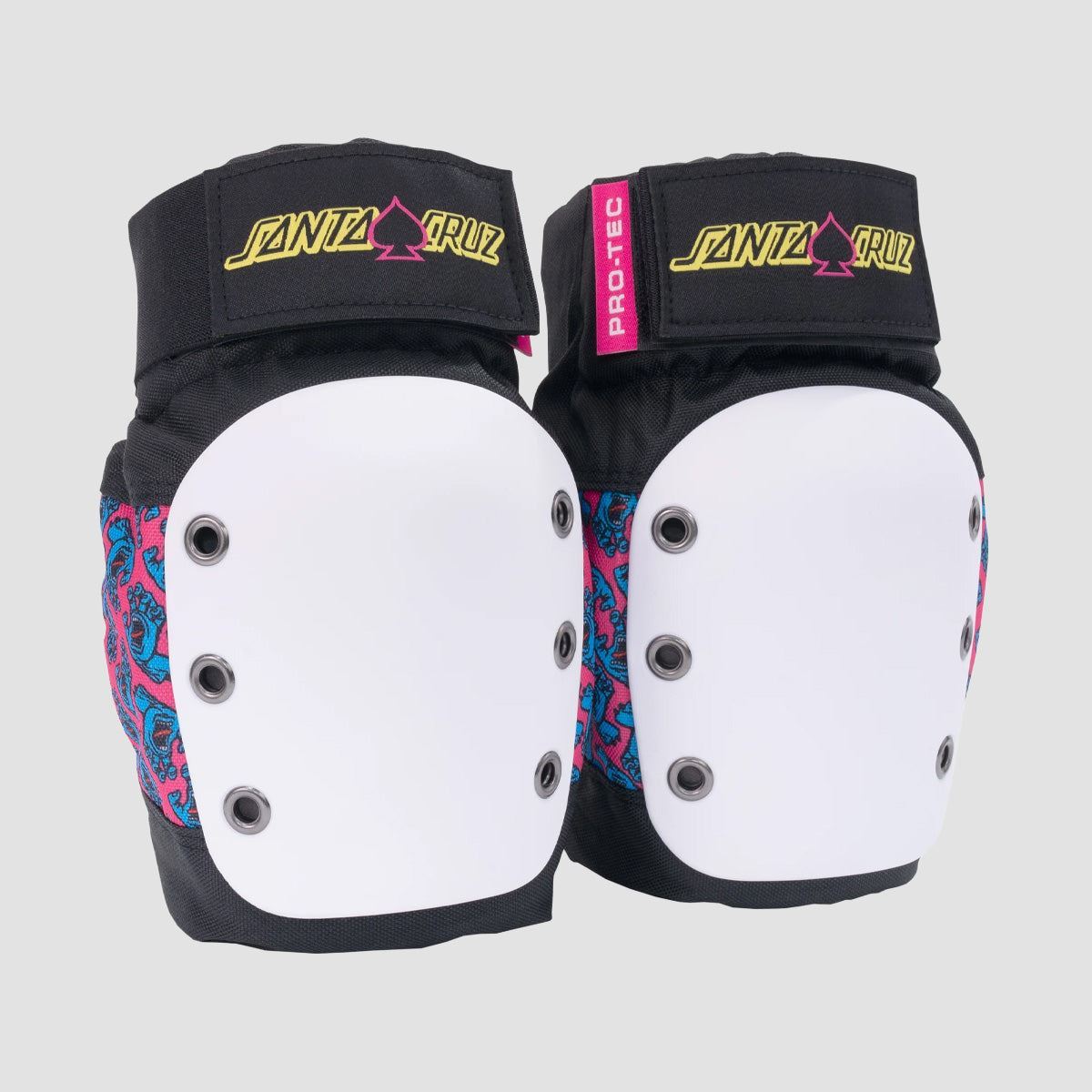 Protec X Santa Cruz Street Open Back Pad Set 3 Pack Black/White/Pink