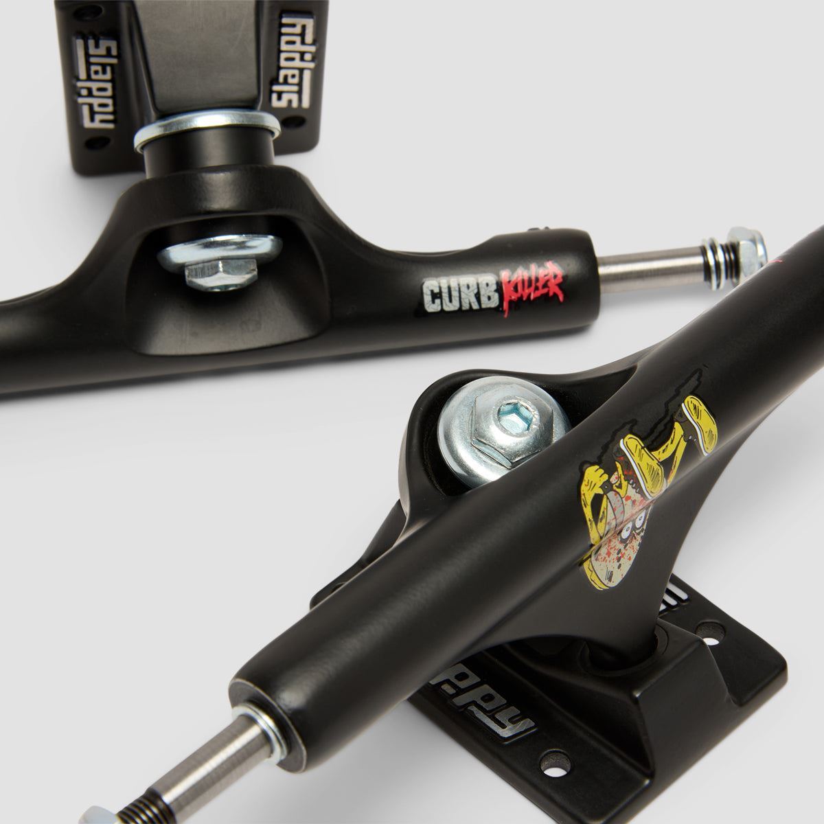 Slappy x Heroin ST1 Curb Killer Skateboard Trucks 1 Pair Matte Black - 8.5"