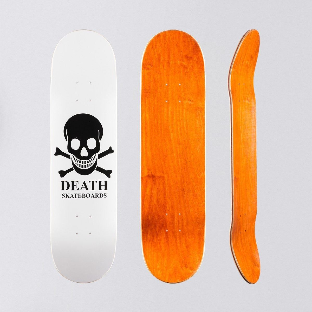 Death OG Skull Skateboard Deck White - 8.25"