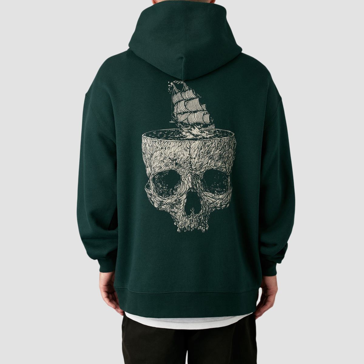 Heathen Stormy Seas Relaxed Fit Pullover Hoodie Pine
