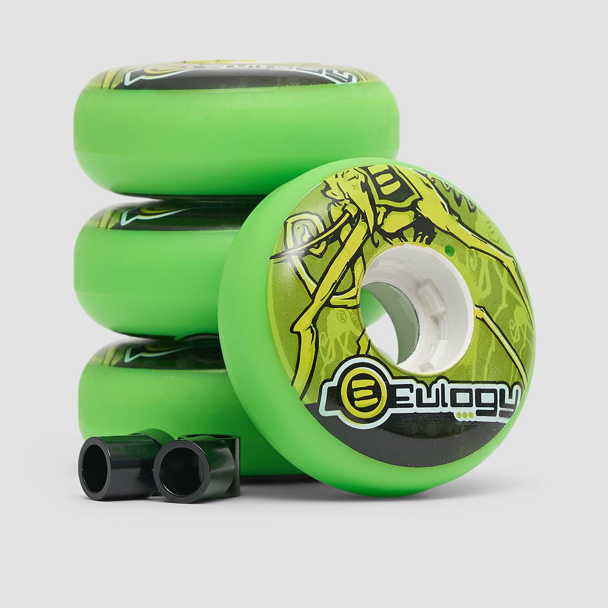 Eulogy Eric Schrijn Retro 89A Inline Wheels x4 Green 58mm