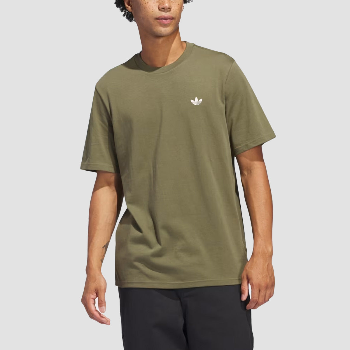 adidas Logo T-Shirt (Gender Neutral) Olive Strata