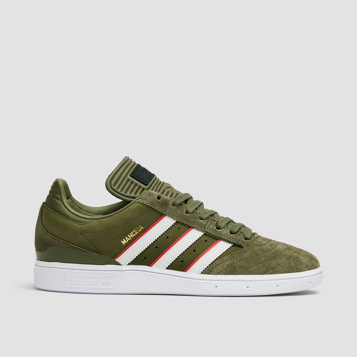 adidas Busenitz X Dan Mancina Shoes - Olive Strata/Red/Ftwr White