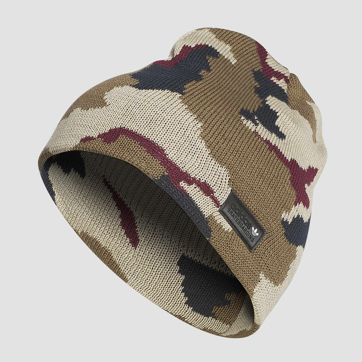 adidas Skateboarding FS+ Premiere Camo Beanie Khaki Three/Khaki Six/Aurora Ink/Shadow Red