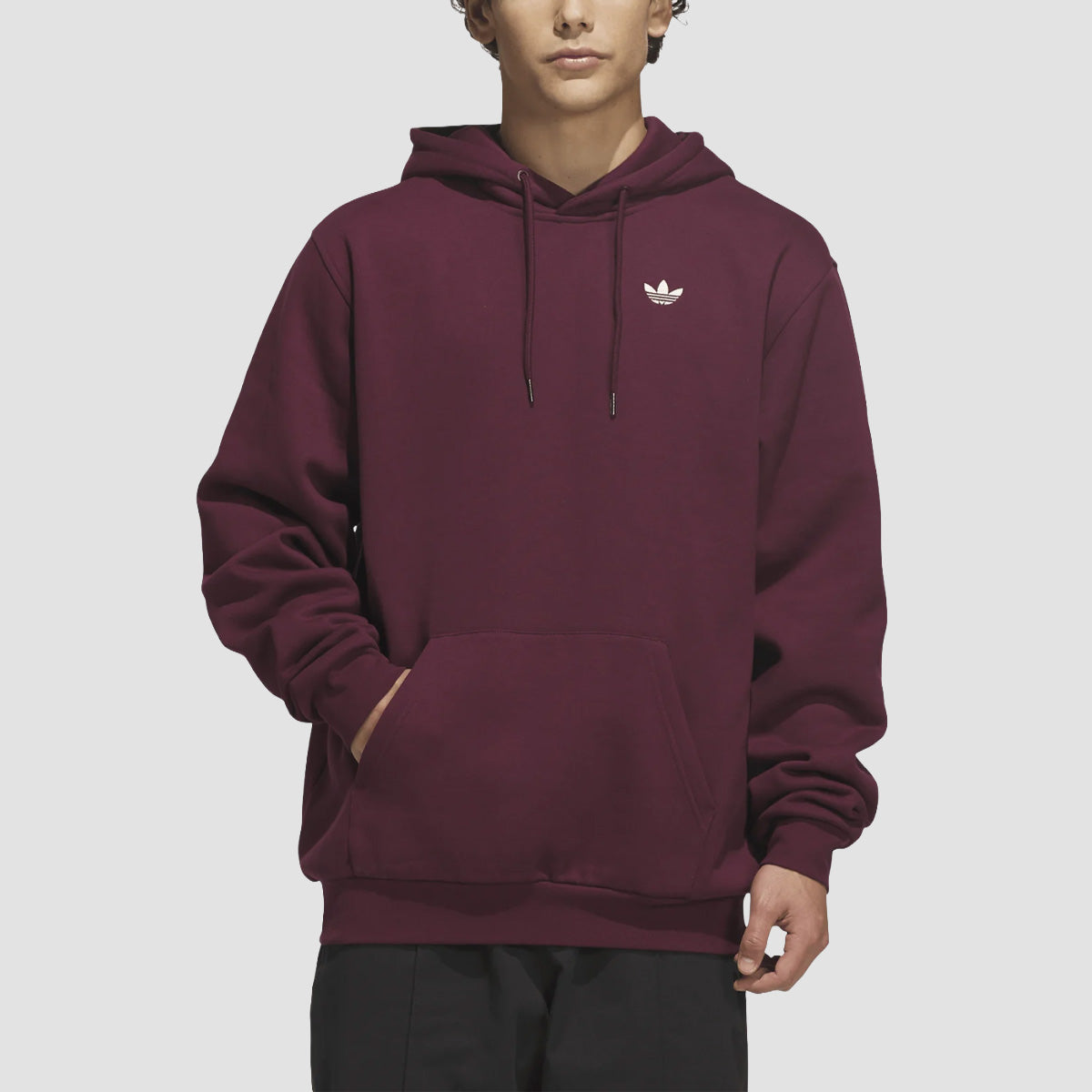 adidas Skateboarding Logo Pullover Hoodie Maroon