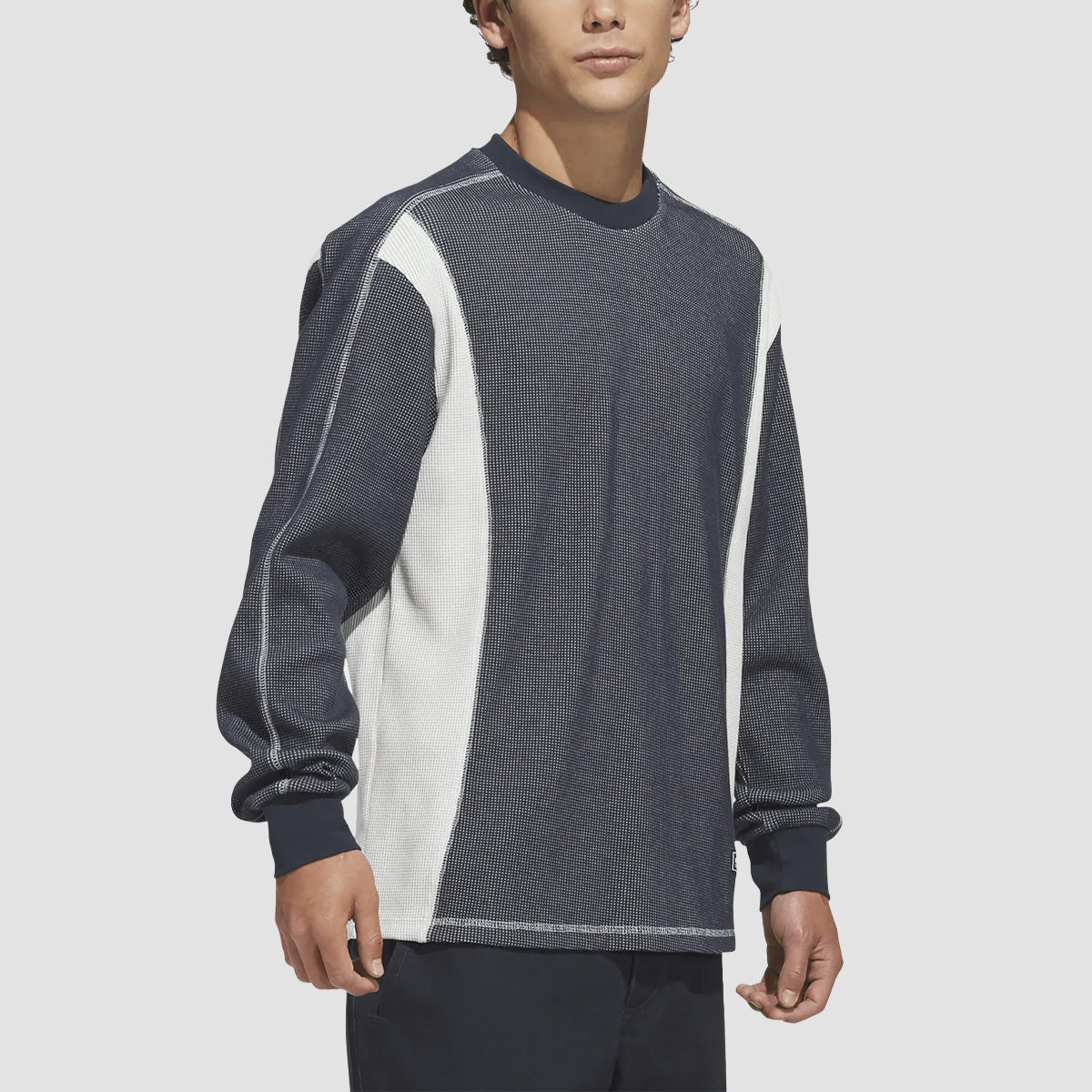adidas Skateboarding Waffle Longsleeve T-Shirt Aurora Ink/Orbit Grey