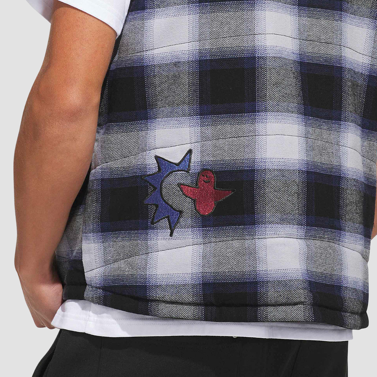 adidas Skateboarding X Mark Gonzales Plaid Reversible Vest Jacket Black