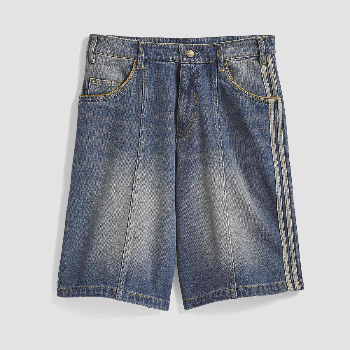 adidas Skateboarding X Tyshawn Washed Denim Shorts Indigo Denim