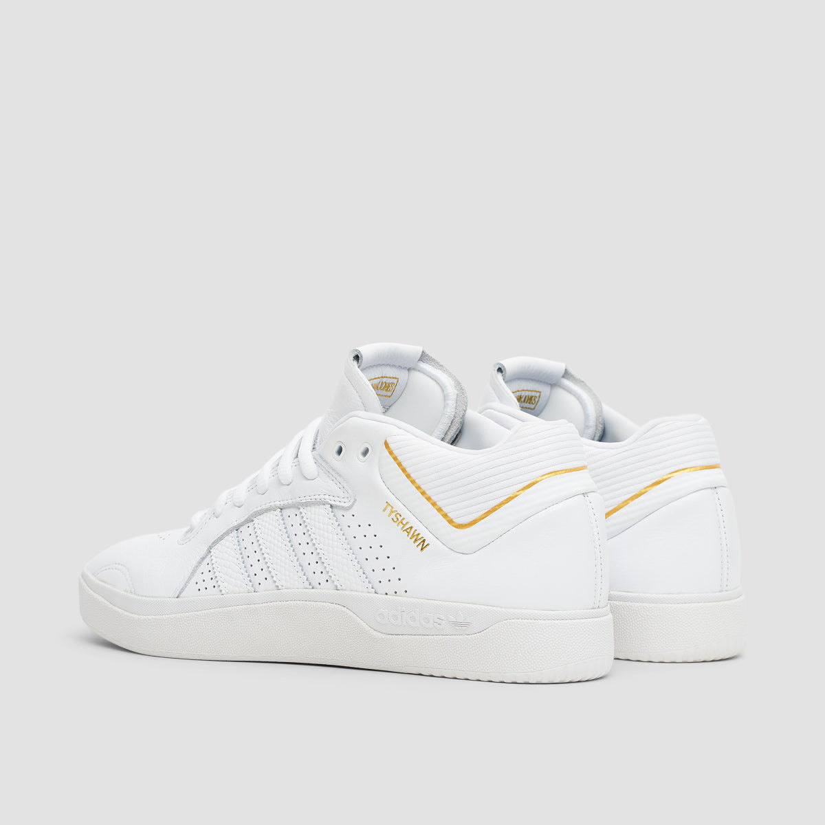 adidas Tyshawn Shoes - Footwear White/Footwear White/Gold Metallic