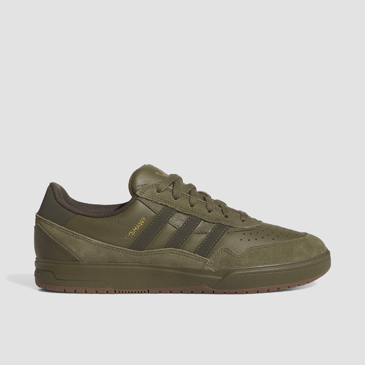 adidas Tyshawn II Shoes - Olive Strata/Shadow Olive/Gum5