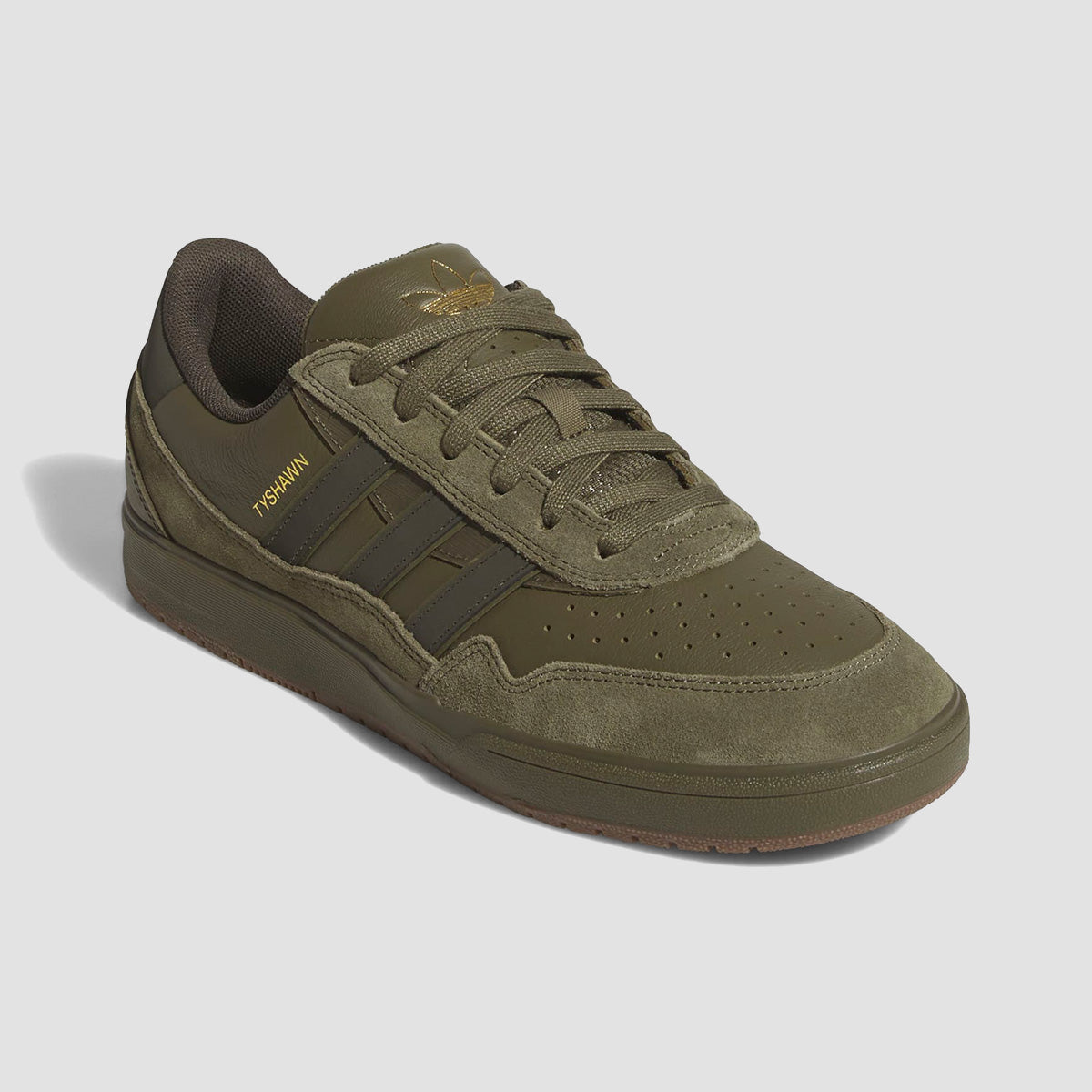 adidas Tyshawn II Shoes - Olive Strata/Shadow Olive/Gum5
