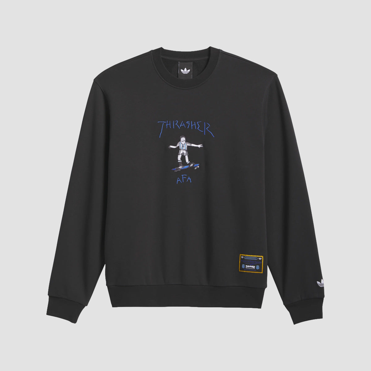 adidas X Thrasher X AFA Argentina Crewneck Sweatshirt Black