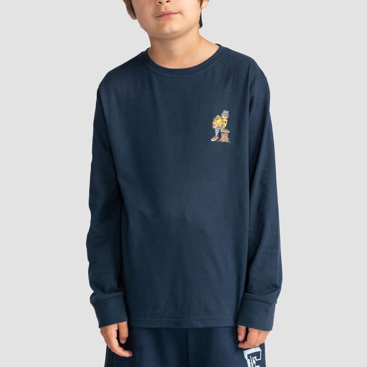 Element Mingle Organic Longsleeve T-Shirt Eclipse Navy - Kids