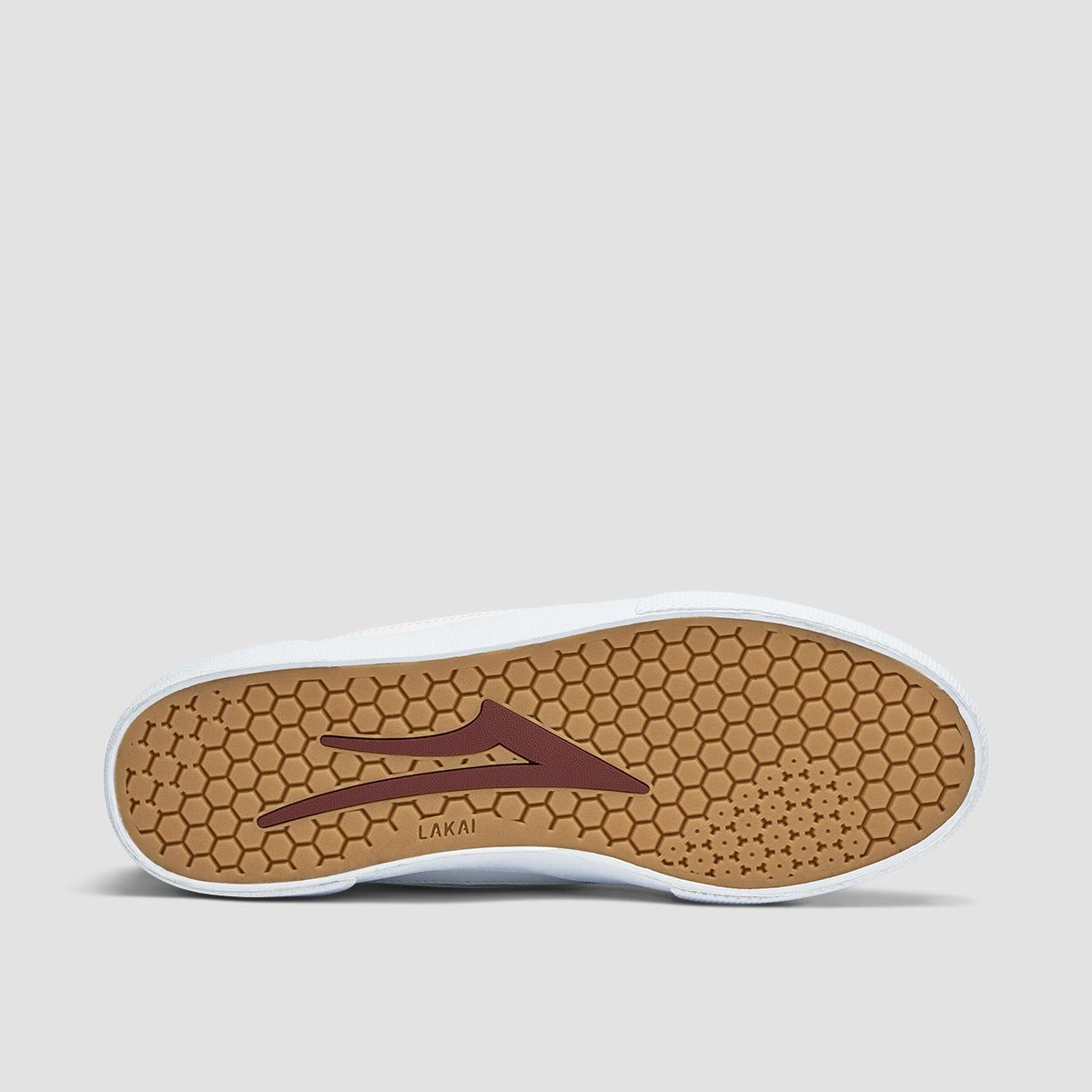 Lakai Cambridge Shoes - White/Burgundy Leather