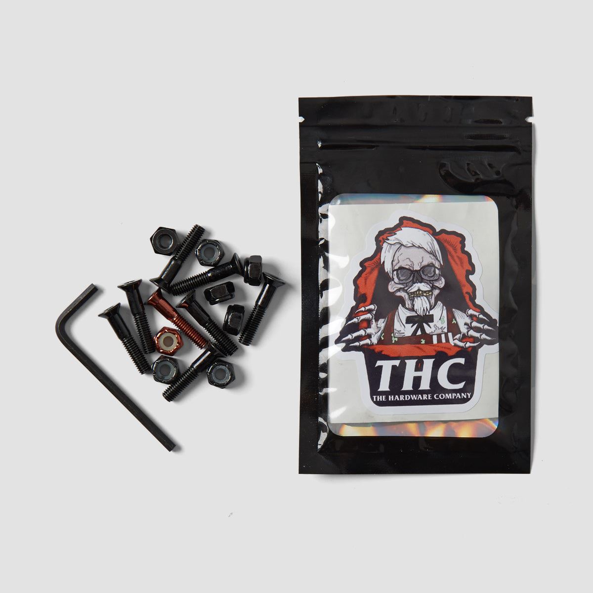 The Hardware Company THC Ripper Allen Truck Bolts Black/Red 1"