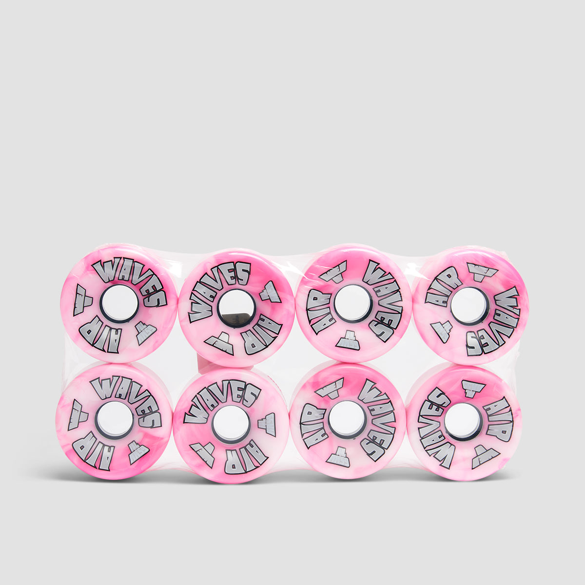 Air Waves USA 78a Quad Wheels x8 Pink/White Swirl