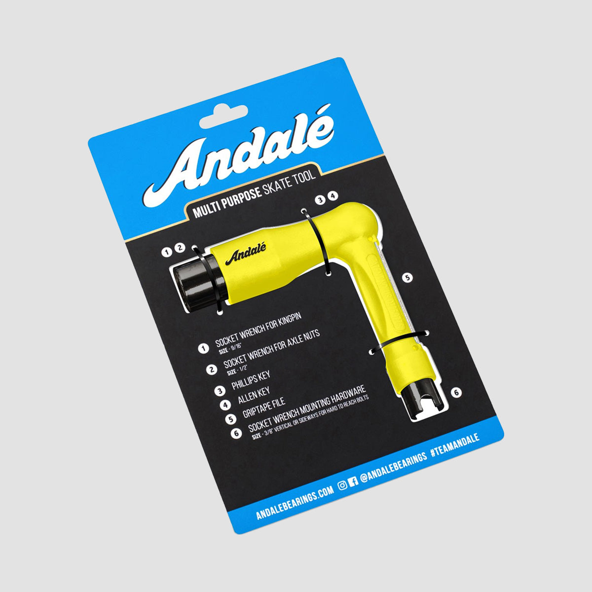 Andale Multi Purpose Skate Tool Yellow