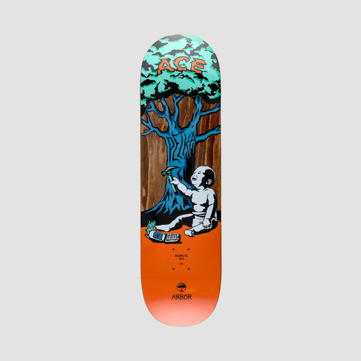 Arbor Ace Pelka Disconnected Youth Skateboard Deck - 8.75"