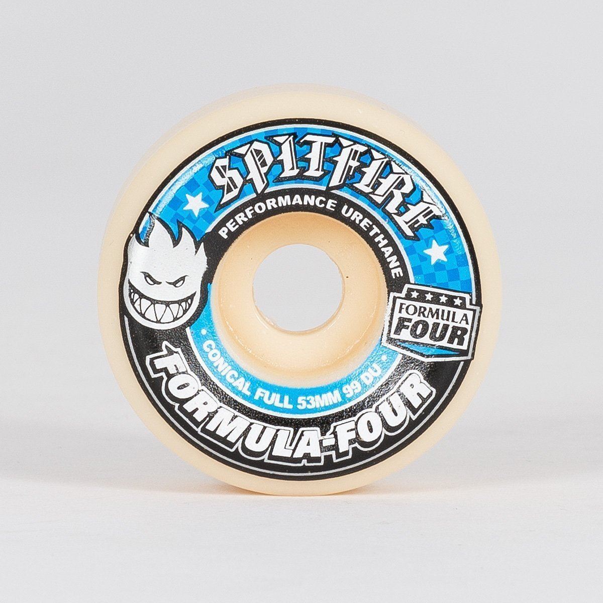Spitfire Formula Four Conical Full 99du Skateboard Wheels Natural/Blue 53mm